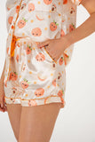 Sweet Peach Satin Set