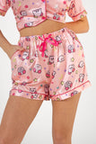 Pink Puffball Satin Set
